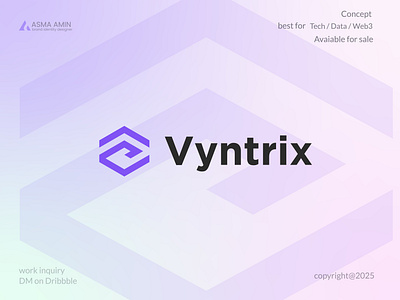 vyntrix app brand logo branding code mark logo data logo design graphic design iconic logo design logo logo data logo for tech logo for web logo tech logo web design logoconcept logomark logotype logounique ui web logo