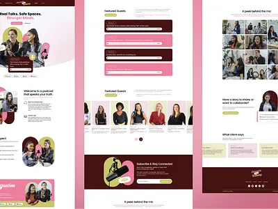 Mental Health Podcast Landing Page UI branding design female female power graphic design healing landing page mental health mind podcast ui ui design uiux website website design women womenpower