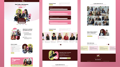 Mental Health Podcast Landing Page UI branding design female female power graphic design healing landing page mental health mind podcast ui ui design uiux website website design women womenpower