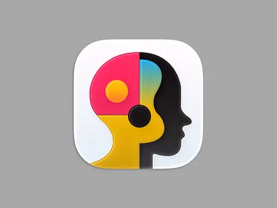Curious mind - app icon ai app app icon artificial learning mind robot