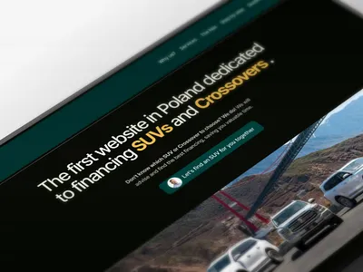 Minimalistic Car Financing Landing Page | UI/UX | Full Design dark theme framer graphic design green landing page leasing minimalistic modern pro ui ux website