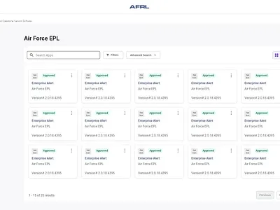 AFRL B.E.A.C.O.N. – Enterprise Software Acquisition Application ui user experience