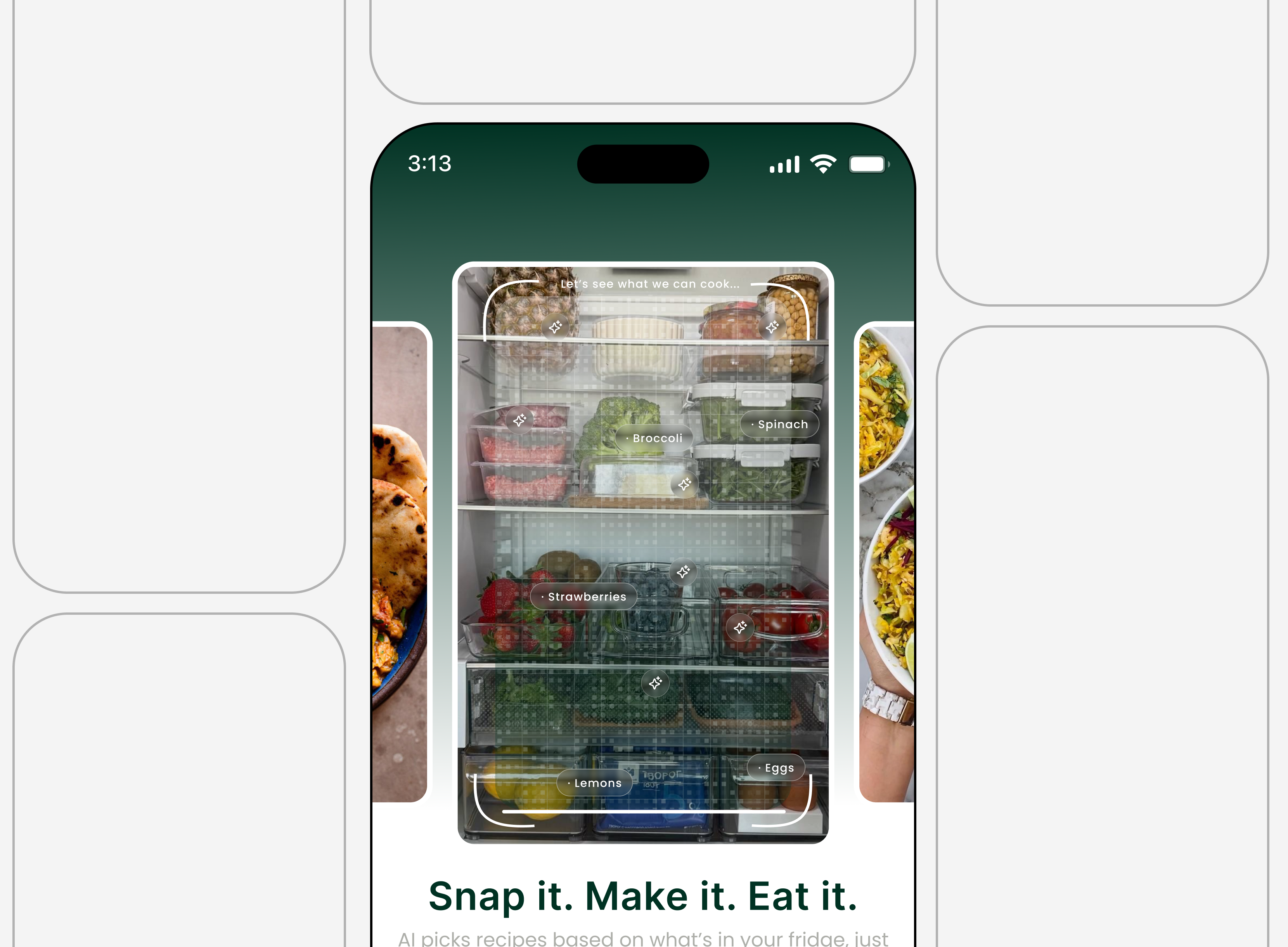 AI-Powered Recipe App Design ai ai app ai design app design design onboarding screen ui recipe app smart cooking ui uiux ux