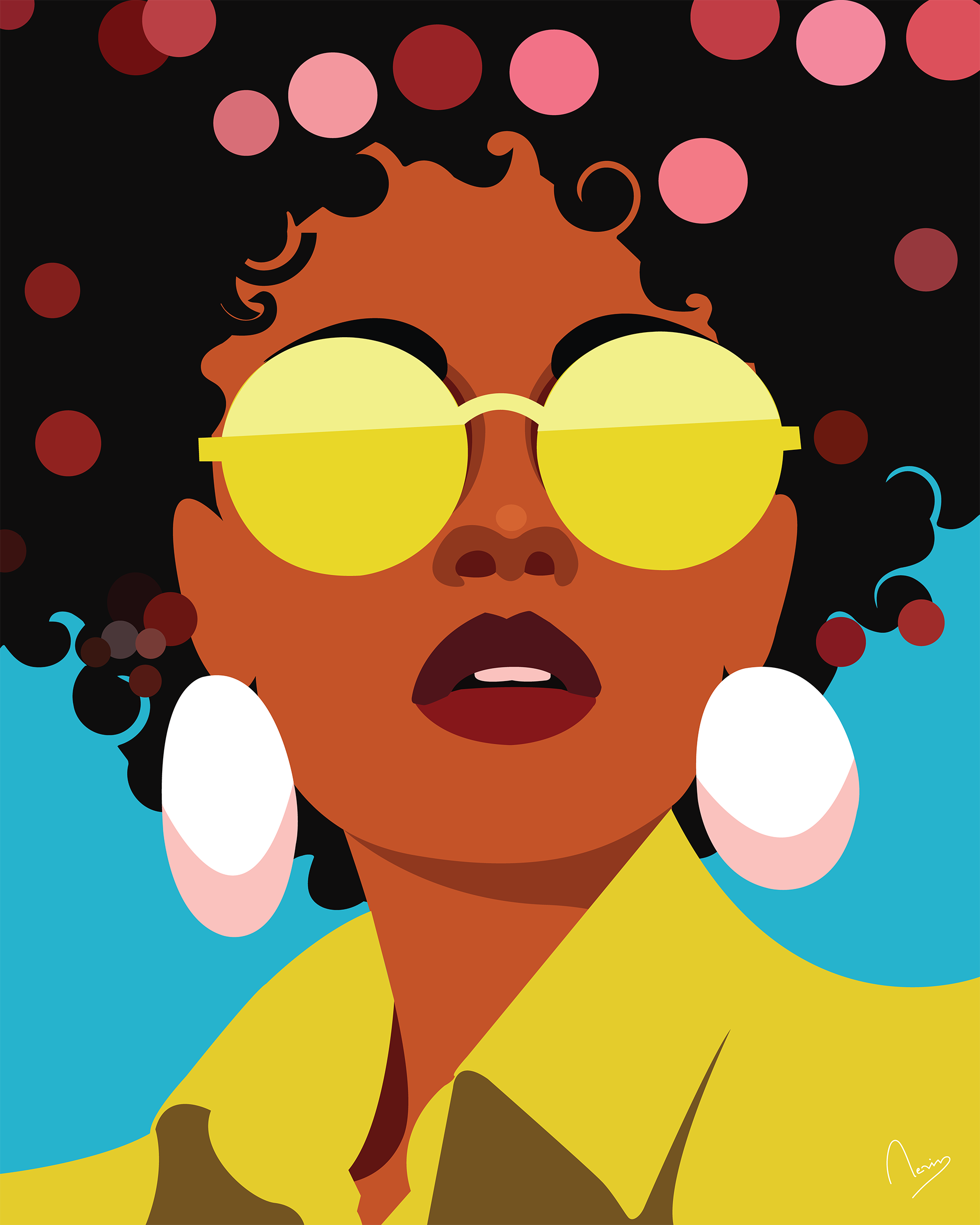 Golden Glow colorful digitalart fashionillustration flatdesign illustration minimal popart portrait vectorart vectorillustration