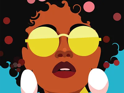 Golden glow colorful digitalart fashionillustration flatdesign illustration minimal popart portrait vectorart vectorillustration