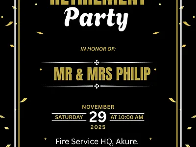 Retirement Party Flyer branding design graphic design illustration logo motion graphics typography ui ux vector