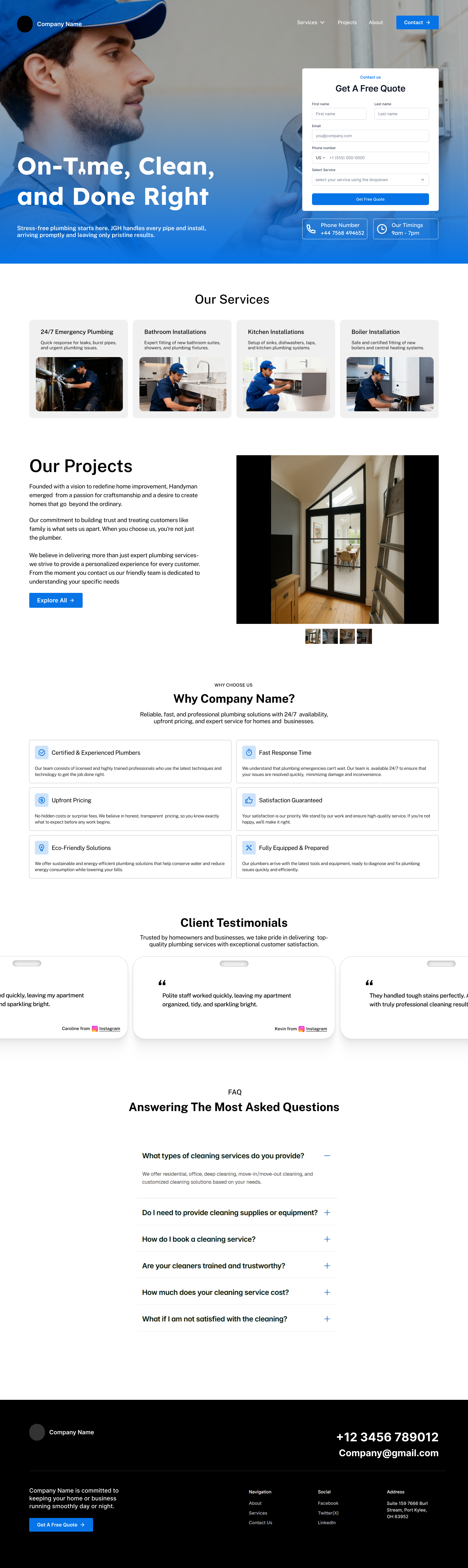 Plumbing Template Design design ux