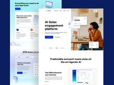 Landing page - Nimbus AI Agent agent ai design graphic design interface design landing page product ui web website