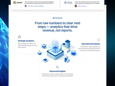 Services Section — Data Analysis Company Website branding product design ui ui design ui ux web design web ui website website design