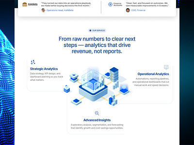 Services Section — Data Analysis Company Website branding product design ui ui design ui ux web design web ui website website design