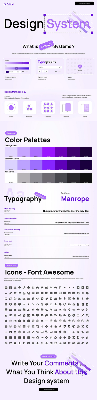 Design System - Editod - A video annotating tool 3d animation application branding dashboard design design system figma graphic design illustration logo motion graphics ui vector