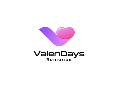ValentineDays logo concept brand branding design graphic design illustration logo motion graphics romace ui ux valentine valentinedays vector