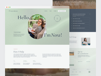 Psychologist Website cleanui figma minimaldesign psychologistwebsite softui therapy ui uxdesign webdesign