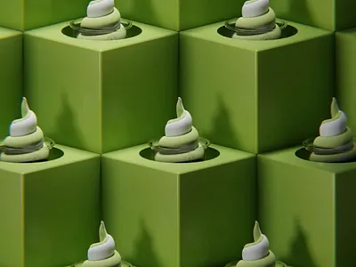 Eatsoftie Oman - Matcha Camapign 3d animation b3d blender branding design graphic design illustration motion graphics ui