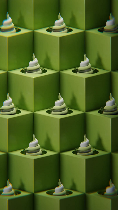Eatsoftie Oman - Matcha Camapign 3d animation b3d blender branding design graphic design illustration motion graphics ui