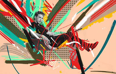 Austin Butler - Caught Stealing austin butler caught stealing character design idles illustrated star illustration illustrator movie illustrated movie poster illustration movie star people portrait portrait illustration procreate soundtrack