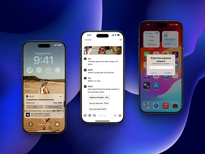 Solon – AI Finance App Concept | AI Chat | UX Design app chat financial fintech impulse spending iphone notification mobile app money notification ui ux
