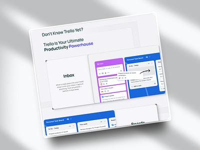 Trello – SaaS UI Concept | Benefits Section | Landing Page product design