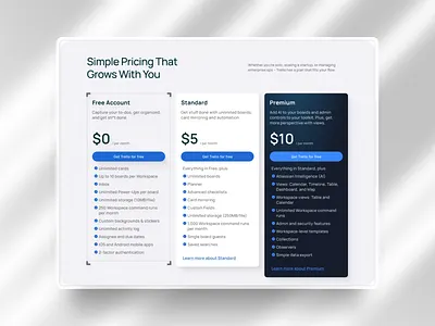Trello – SaaS Pricing Page Design | Web Design & UX saas website