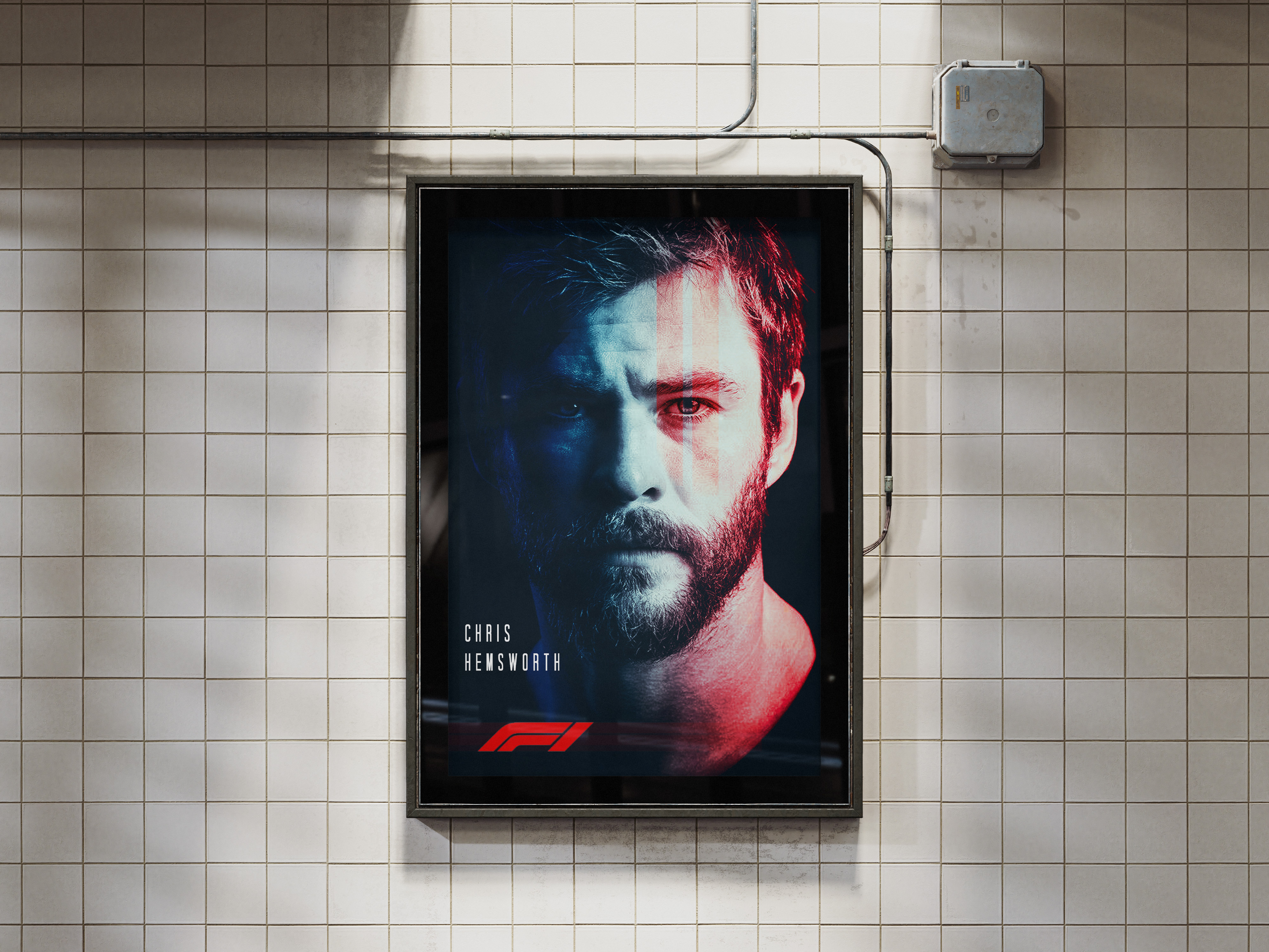 Born to Race | Chris Hemsworth | Poster Design cinematic design color grading creative design dual tone graphic design movie poster portrait design poster design typography