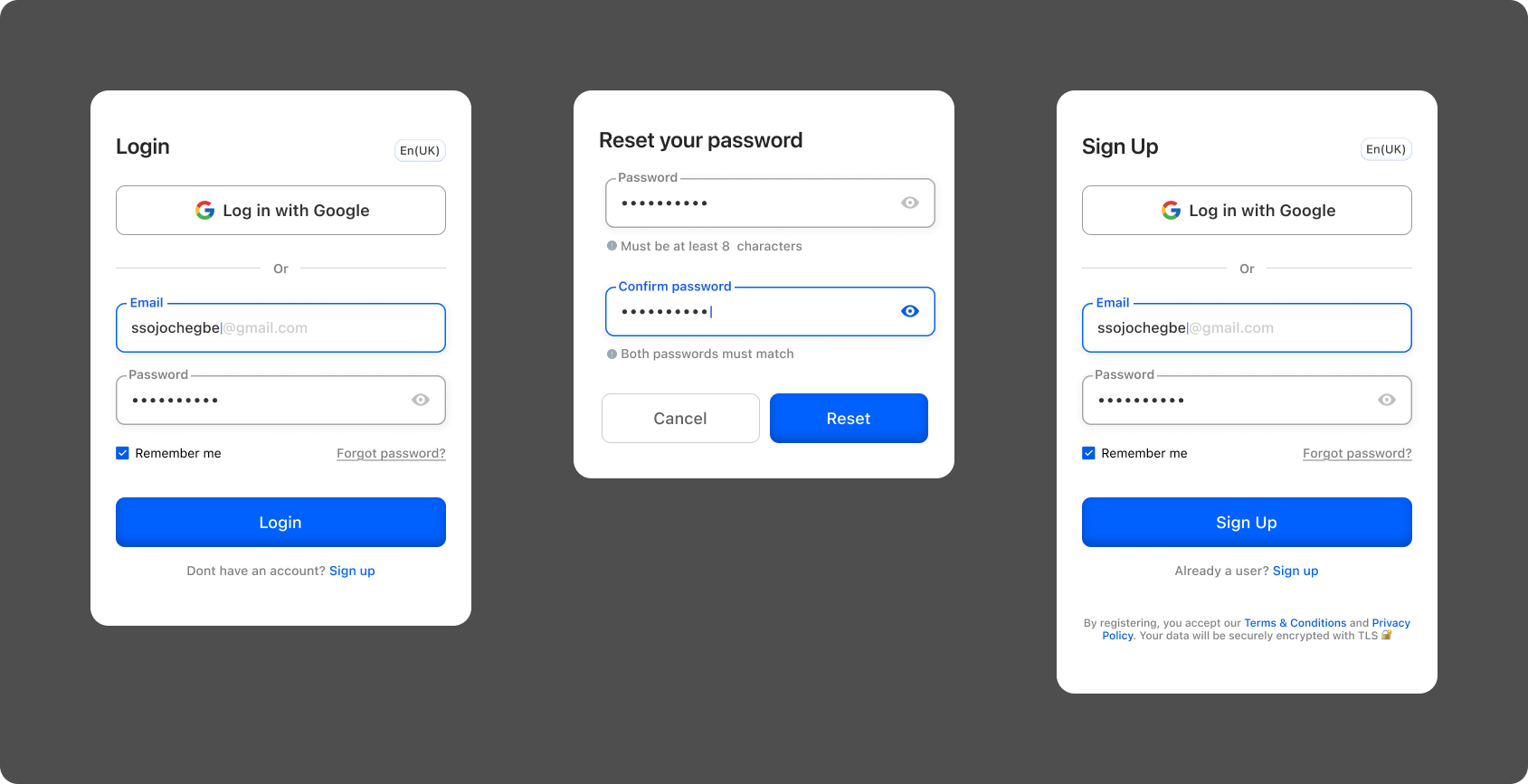 Onboarding, Password reset screen app design designchallenge interface prototype replicate ui uiux ux webdesign website