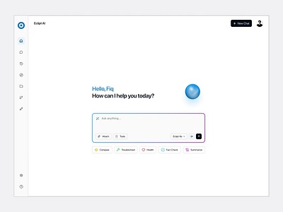 Eclipt AI - Chatbot ai animation bot branding chatbot design design inspiration graphic design inspration motion graphics saas ui ui design web design