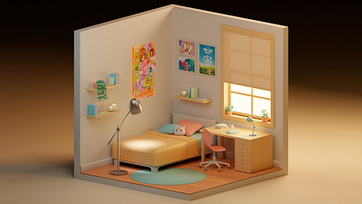 Isometric 3D Room 3d