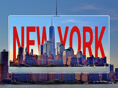 New York сity view poster web design mockup design illustration logo mockup typography ui vector web webdesign