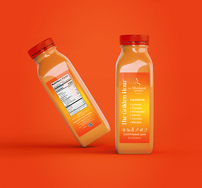 Juice Bottle Label Pacakging Design 8 oz bottle apple juice bottle label branding clean design food packaging design graphic design juice bottle label design juice bottle mockup label packaging design mango juice new bottle label design new label design orange color pineapple juice print design product label template the golden hour juice label vector design