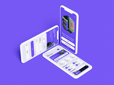 Workout & Health Tracker App app design crossfit diet fitness fitness app gym health mobile app mobile app design mobile design mobile fitness app mobile ui purple design sport app uiux workout workout app yoga