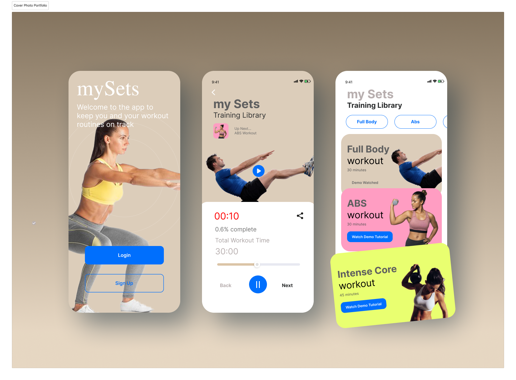 mySets Fitness App - For Smarter Training branding fitness graphic design illustration mobile app ui ux design