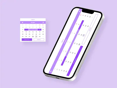 Model of adaptive calendar colors design ui web web design