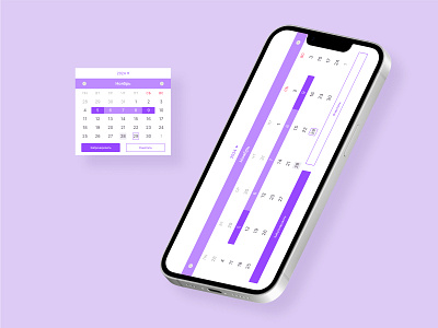 Model of adaptive calendar colors design ui web web design