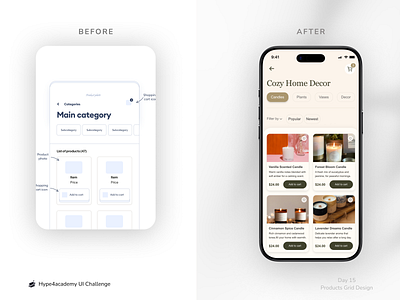 Daily UI Challenge #15 - Products Grid dailyui design figma grid hype4academy list productsgrid productslist ui uidesign uiux ux