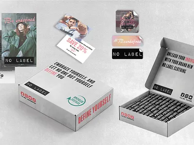 No Label Concept - School project branding graphic design logo packaging typography vector