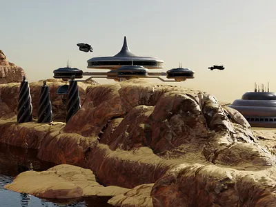 Sci Fi World 1 3d animation illustration