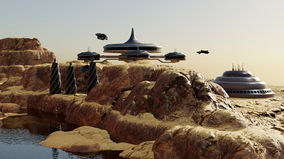 Sci Fi World 1 3d animation illustration