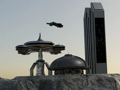 Sci Fi World 2 3d animation design graphic design illustration