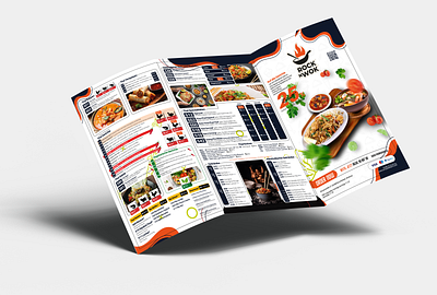 RocknWok Menu Brochure Design banner branding brochure broşür design grafik tasarım graphic design illustration insert poster