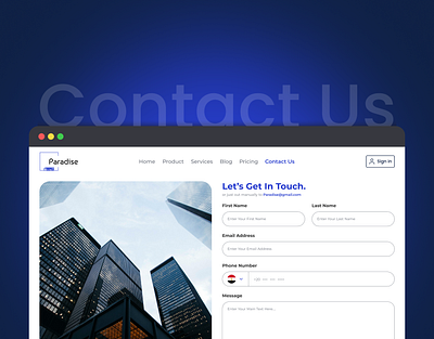 DailyUI #28 | Contact Page contact contactpage contactus dailyui dailyui28 ui ux webdesign