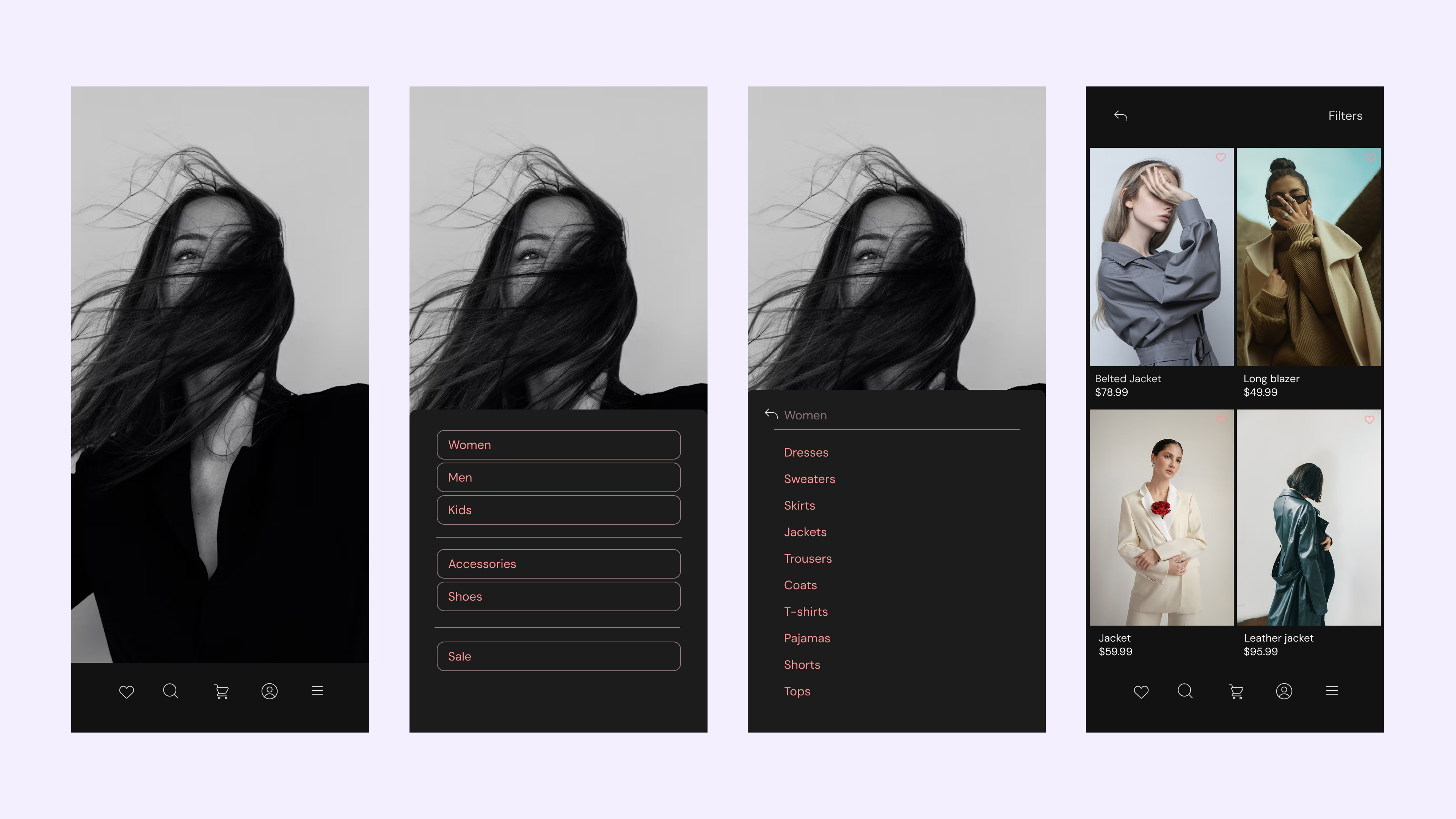 Daily UI #012 E-commerce Shop Clothing Store App clothingstore dailyui graphic design prototype ui ux