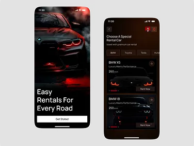 Car Rental App Concept app ui car car rental app luxury car rental app concept mobile app mobile app design mobile ui rent rent a car rental app rental car app user interface