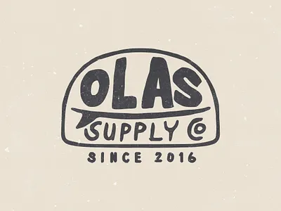 Olas T-Shirt Graphic Design badge beach brand branding custom design font graphic graphic design hand drawn merch merchandise surf type typography vintage vintage design