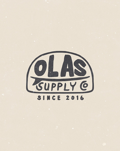 Olas T-Shirt Graphic Design badge beach brand branding custom design font graphic graphic design hand drawn merch merchandise surf type typography vintage vintage design