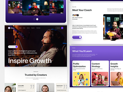 Coaching Website Design That Connects and Converts business coach coaching website life coach personal branding portfolio website social media coach ui design ux design