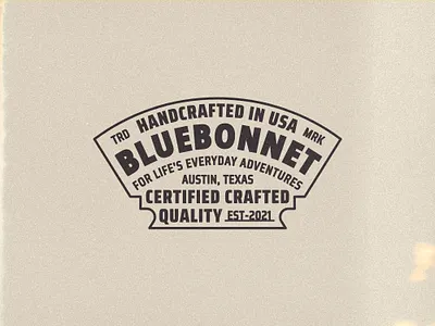 Bluebonnet Badge Design Concept badge brand branding concept design font graphic graphic design leather logo type typography vintage