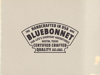Bluebonnet Badge Design Concept badge brand branding concept design font graphic graphic design leather logo type typography vintage