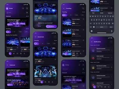 event booking app android app app design app insparation concert app design inspiration dribbble event app event managment interaction design ios app mobile app music ui ux ui ux design user interface