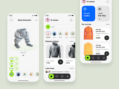 E-commerce Fashion Mobile App ai fashion android app app design clothing store app e commerce fashion app fashion app design fashion cart fashion details ios app minimal ui mobile app mobile app design onboarding online shop outfit app shopping app ui design