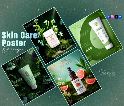 Skin Care Poster Design - Natural, Elegant & Fresh banner beauty branding branding clean design cosmetic design cosmetic poster creative poster design graphic design natural skincare organic beauty poster poster design product branding product campaign product design skin care skincare ad social media visual design
